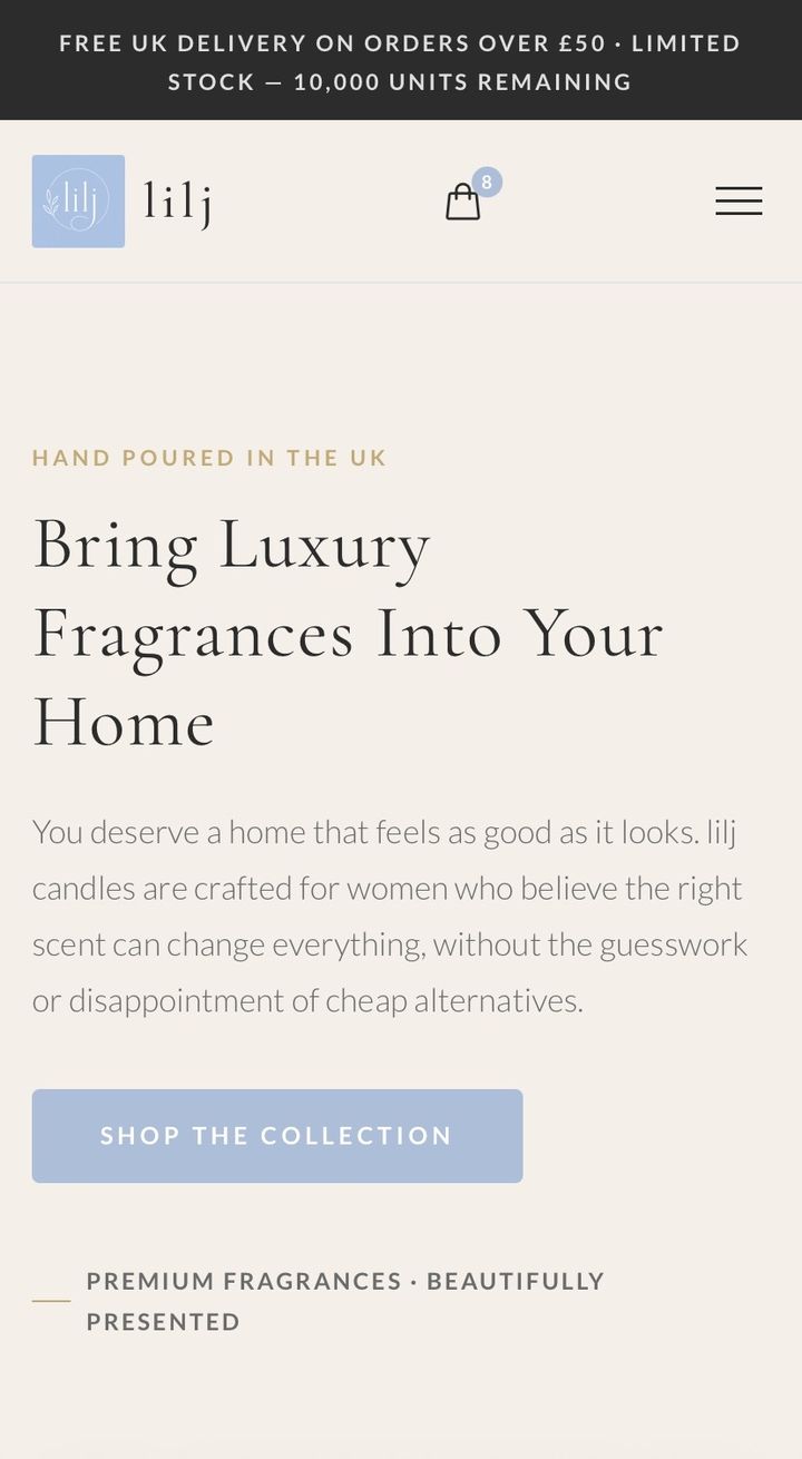 lilj website, homepage hero